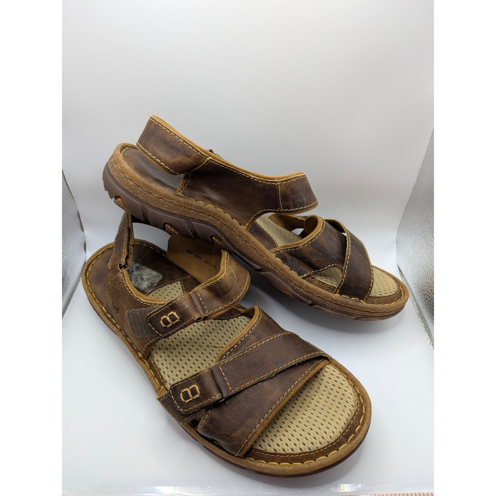 Born Mens Brown‎ Leather Adjustable Strap Sport Jesus Sandals Size 14 47 - Picture 13 of 15
